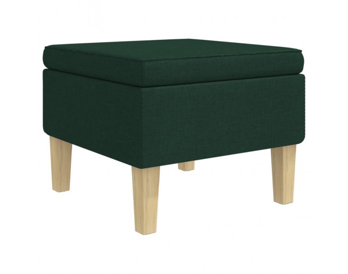 Sonata H Табуретка с дървени крака, тъмнозелена, текстил