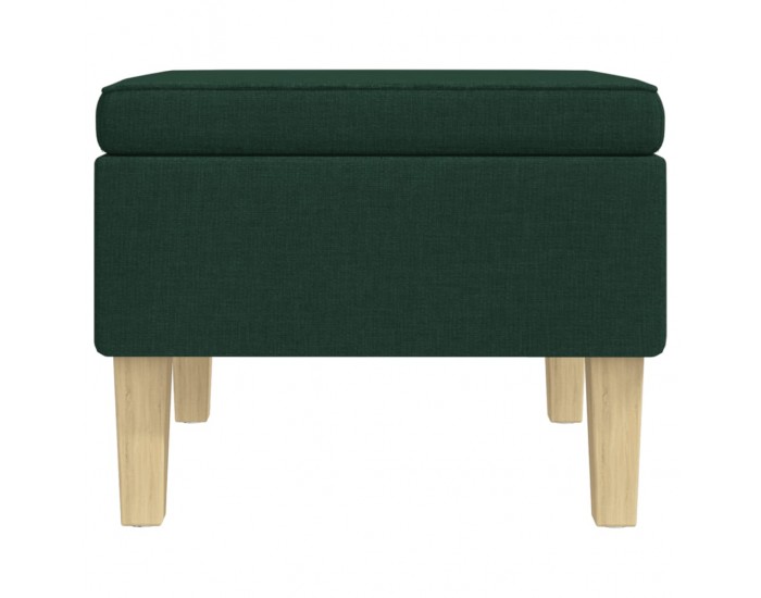 Sonata H Табуретка с дървени крака, тъмнозелена, текстил