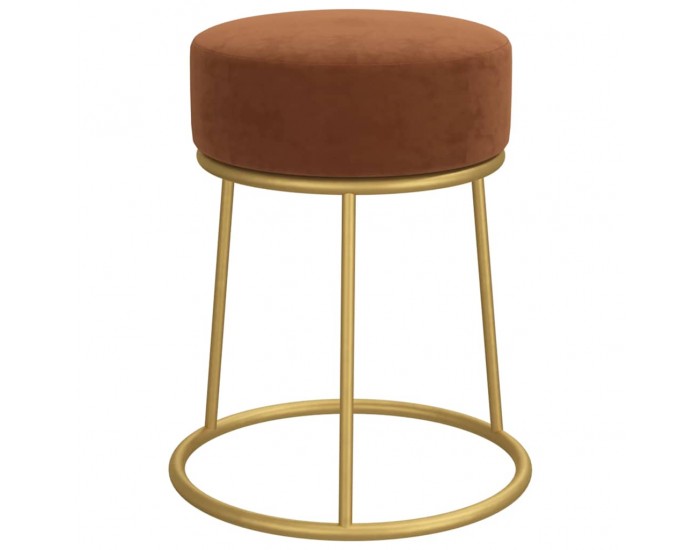 Sonata H Кръгъл хокер, кафяв, кадифе