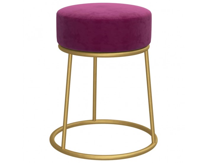 Sonata H Кръгъл хокер, лилав, кадифе