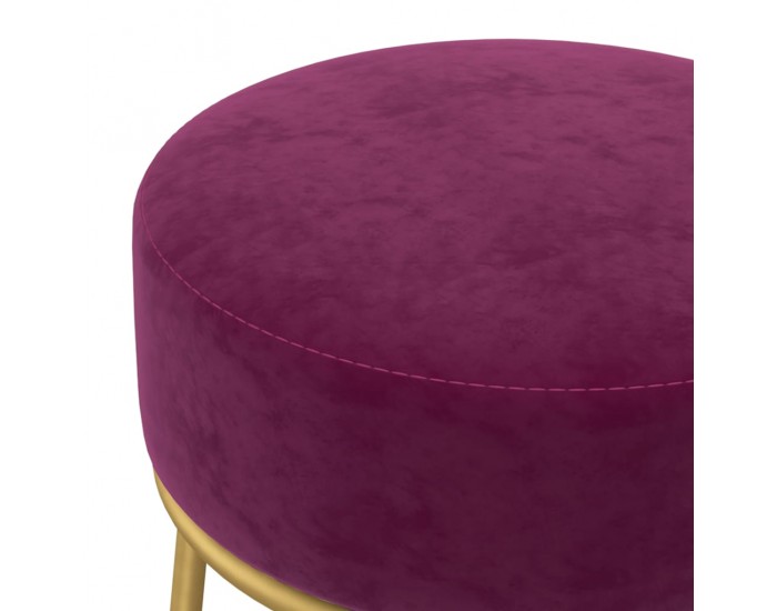 Sonata H Кръгъл хокер, лилав, кадифе