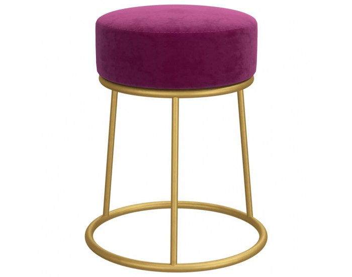 Sonata H Кръгъл хокер, лилав, кадифе