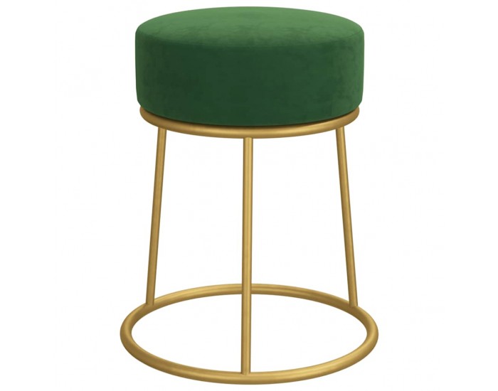 Sonata H Кръгъл хокер, зелен, кадифе