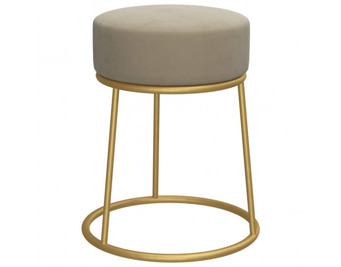 Sonata H Кръгъл хокер, тъмносив, кадифе