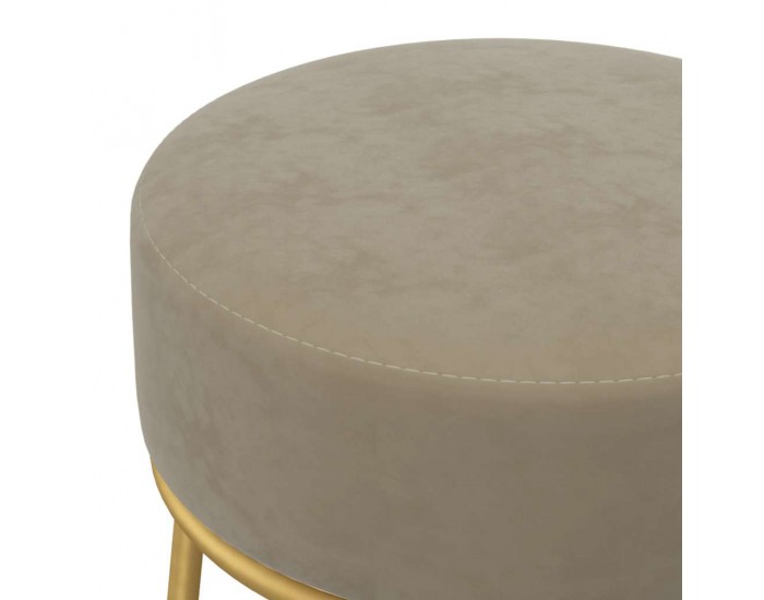 Sonata H Кръгъл хокер, тъмносив, кадифе