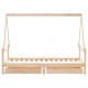 Sonata H Детска рамка за легло с чекмеджета, 90x190 см, бор масив