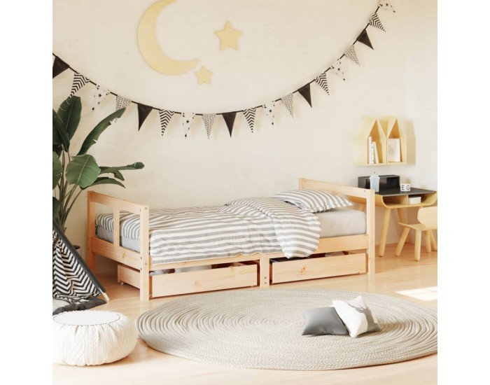 Sonata H Рамка за детско легло с чекмеджета 80x160 см бор масив