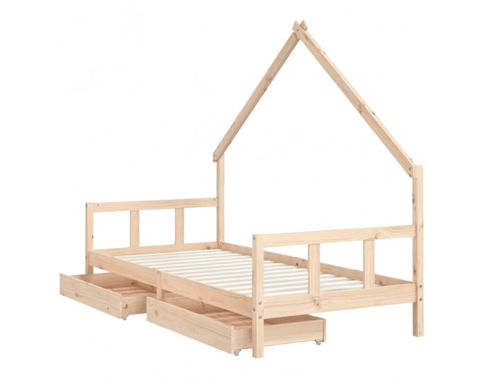 Sonata H Детска рамка за легло с чекмеджета, 90x190 см, бор масив