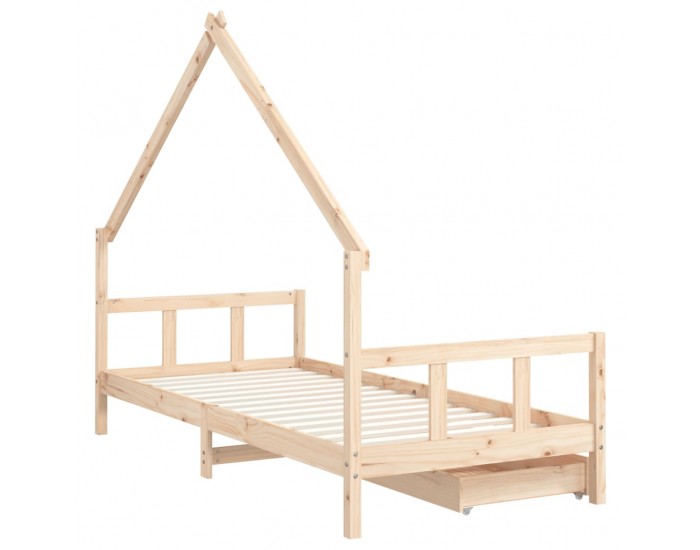 Sonata H Детска рамка за легло с чекмеджета, 90x190 см, бор масив