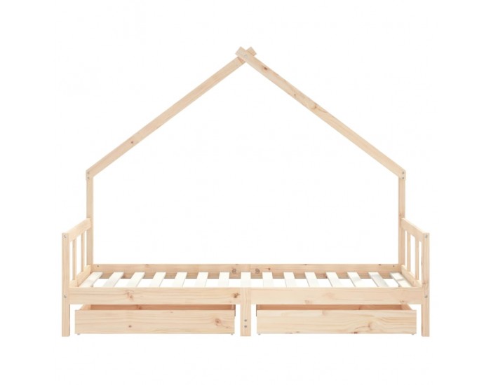 Sonata H Детска рамка за легло с чекмеджета, 90x190 см, бор масив