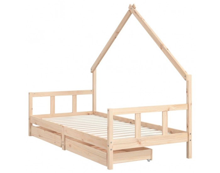 Sonata H Детска рамка за легло с чекмеджета, 90x190 см, бор масив