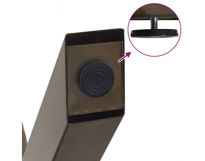 Sonata H Крака за холна маса X-образна 2 бр. естествена 50x(42-43) см