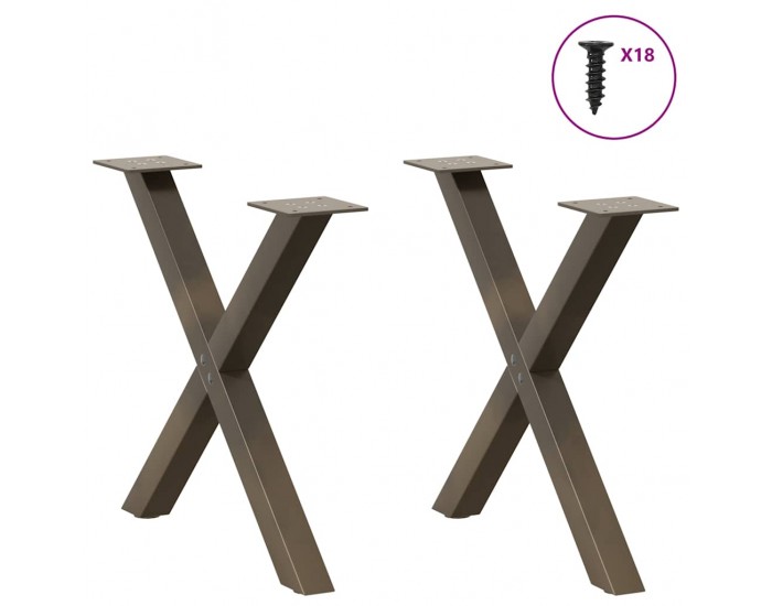 Sonata H Крака за холна маса X-образна 2 бр. естествена 50x(42-43) см