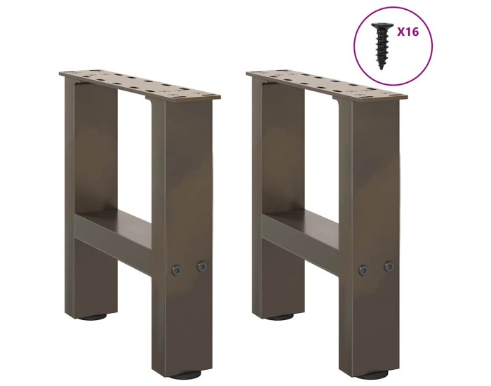 Sonata H Крака за масичка за кафе 2 бр естествена 30x(30-31) см стомана