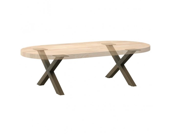 Sonata H Крака за холна маса X-образна 2 бр. естествена 60x(30-31) см