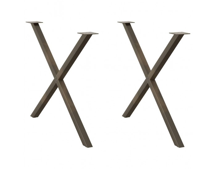 Sonata H Крака за маса за хранене с форма на X 2 бр. естествена