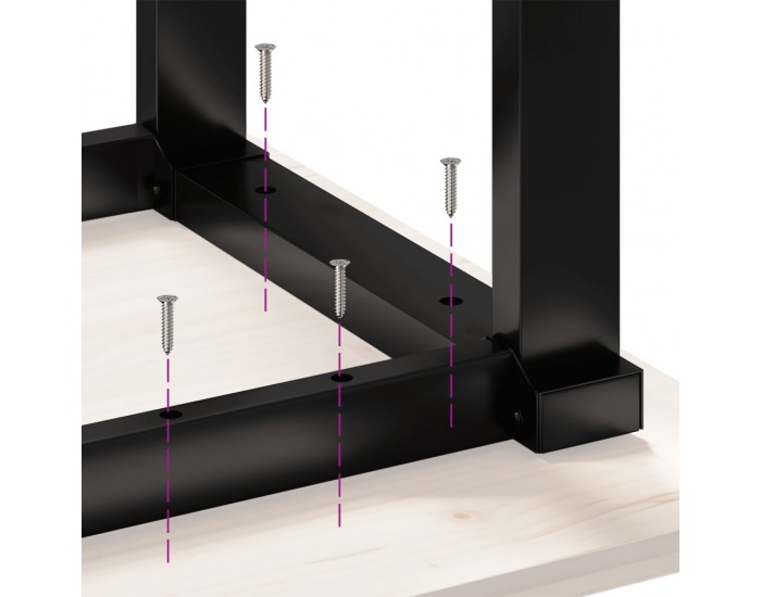 Sonata H Крака за трапезна маса, O-рамка, 50x40x73 см, стомана