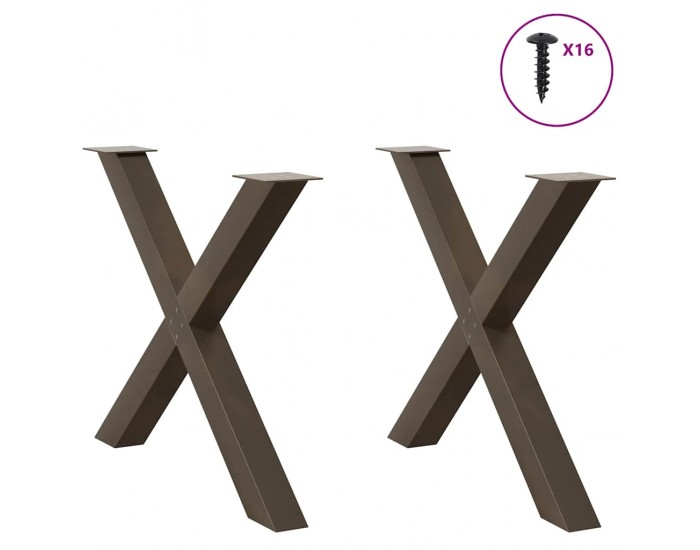 Sonata H Крака за маса за хранене с форма на X 2 бр. естествена