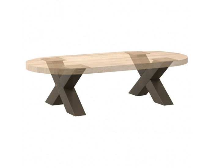 Sonata H Крака за холна маса X-образна 2 бр. естествена 50x(30-31) см