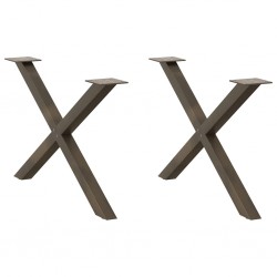Sonata H Крака за холна маса X-образна 2 бр. естествена 70x(42-43) см - Части за Маси