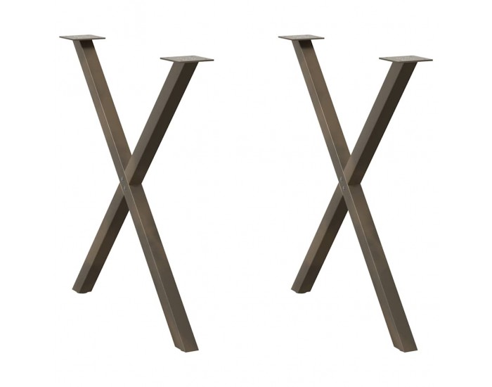 Sonata H Крака за маса за хранене с форма на X 2 бр. естествена