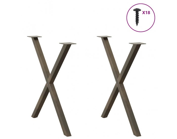 Sonata H Крака за маса за хранене с форма на X 2 бр. естествена