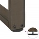 Sonata H Конзолна маса крака T-образна 2 бр. естествена 25x28x(72-73) см