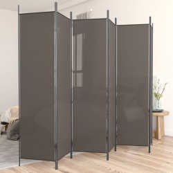 Sonata H Параван за стая, 6 панела, антрацит, 300x220 cм, текстил - Електроуреди и Аксесоари за Всекидневната