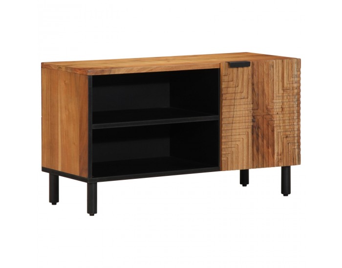 Sonata H ТВ шкаф 80x31,5x46 см от масивна акациева дървесина