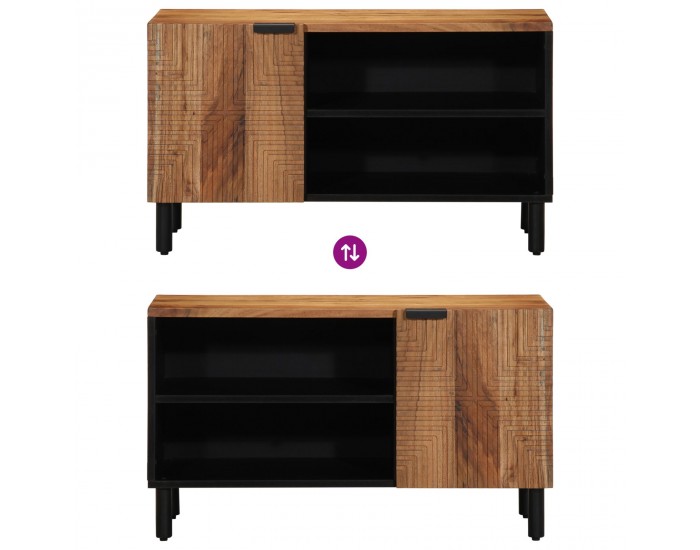 Sonata H ТВ шкаф 80x31,5x46 см от масивна акациева дървесина