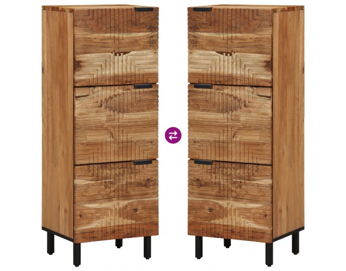 Sonata H Висок шкаф 40x33x110 см Масивно дърво Акация