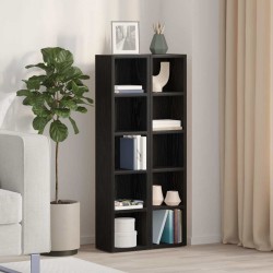 Sonata H CD шкафове, 2 бр, черно и дъб, 21x16x93,5 см, инженерно дърво - ТВ шкафове