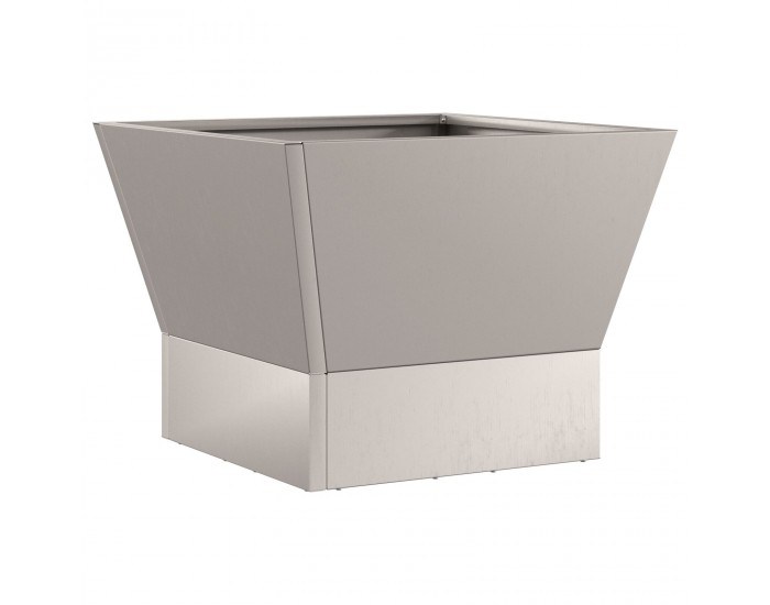 Sonata H Квадратно огнище 40x40x30 см Обветрена стомана
