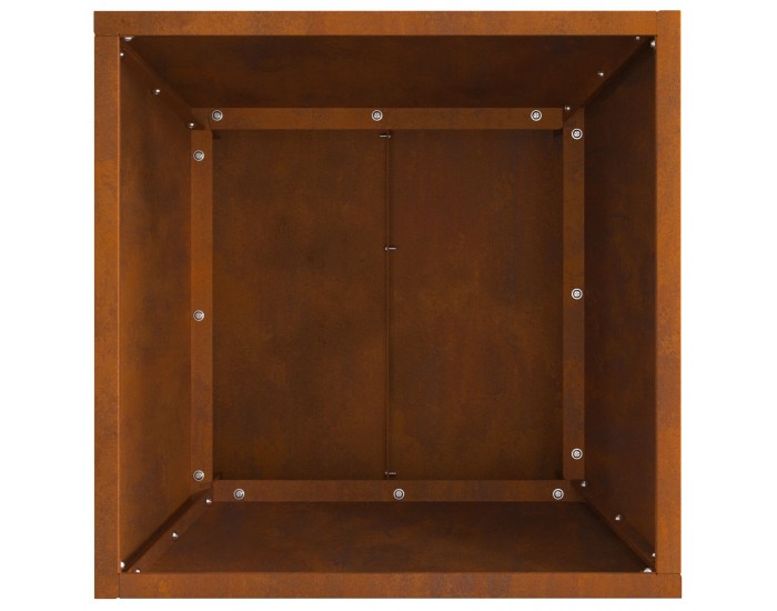 Sonata H Квадратно огнище 40x40x30 см Обветрена стомана