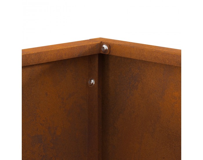 Sonata H Квадратно огнище 40x40x30 см Обветрена стомана