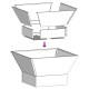 Sonata H Огнище Квадратно Черно 60x60x35 см Стомана Sonata H Огнище Квадратно Черно 60x60x35 см Стомана