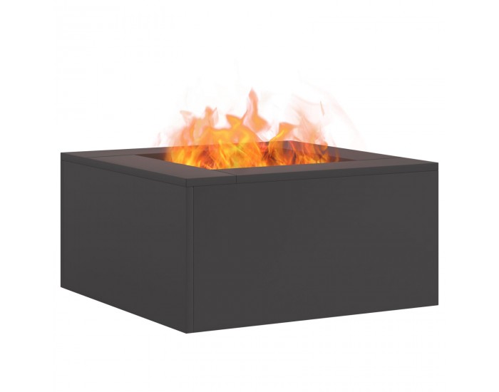 Sonata H Огнище Квадратно Червено 60x60x30 см Стомана