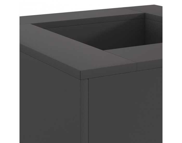 Sonata H Огнище Квадратно Червено 60x60x30 см Стомана