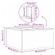 Sonata H Огнище Квадратна 80x80x40 см от Обветрена Стомана