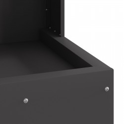 Sonata H Огнище Квадратно Черно 35x35x100 см Стомана - за Камини, Комини и Печки на дърва
