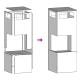 Sonata H Огнище Квадратно Черно 35x35x100 см Стомана
