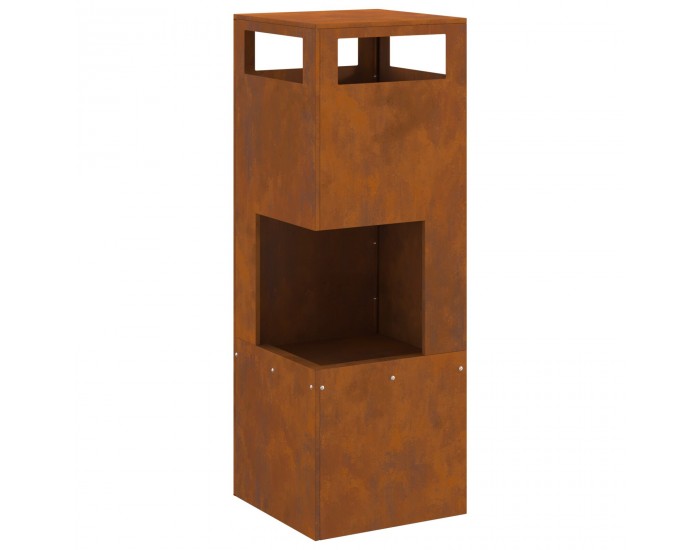 Sonata H Пожарна яма Квадратна 35x35x100 см от корозионноустойчива стомана