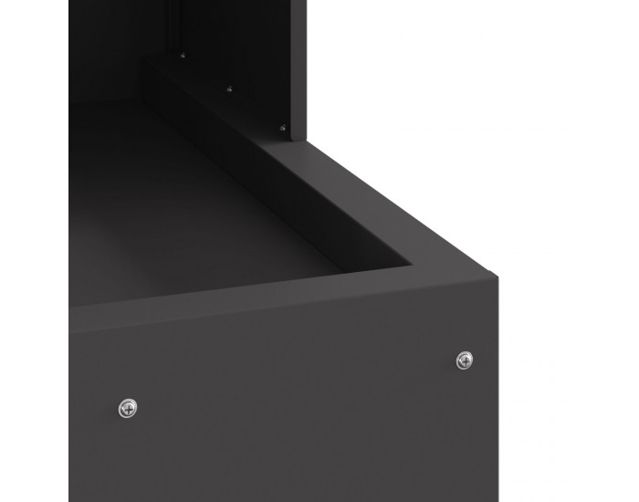 Sonata H Огнище Черно 50x50x100 см Стомана