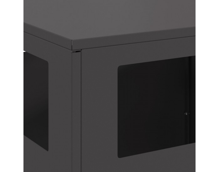 Sonata H Огнище Черно 50x50x100 см Стомана