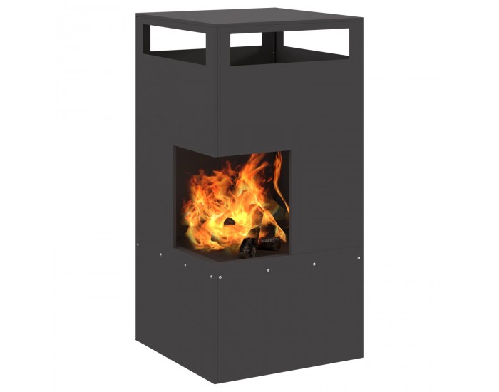 Sonata H Огнище Черно 50x50x100 см Стомана