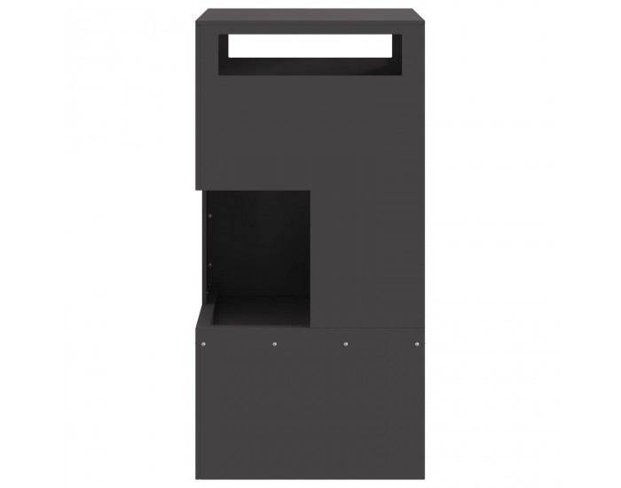 Sonata H Огнище Черно 50x50x100 см Стомана