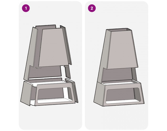 Sonata H Огнище с място за съхранение на дърва 60x35x100 см от Weathering Steel