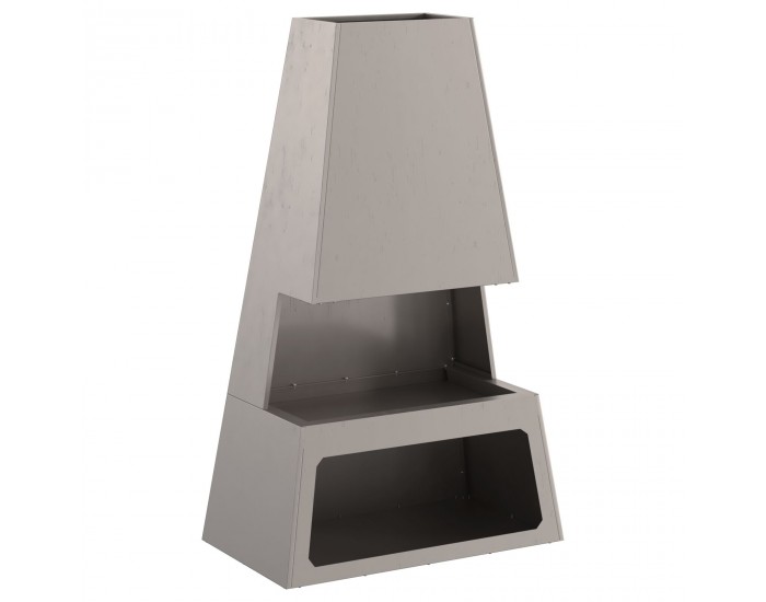 Sonata H Огнище с място за съхранение на дърва 60x35x100 см от Weathering Steel