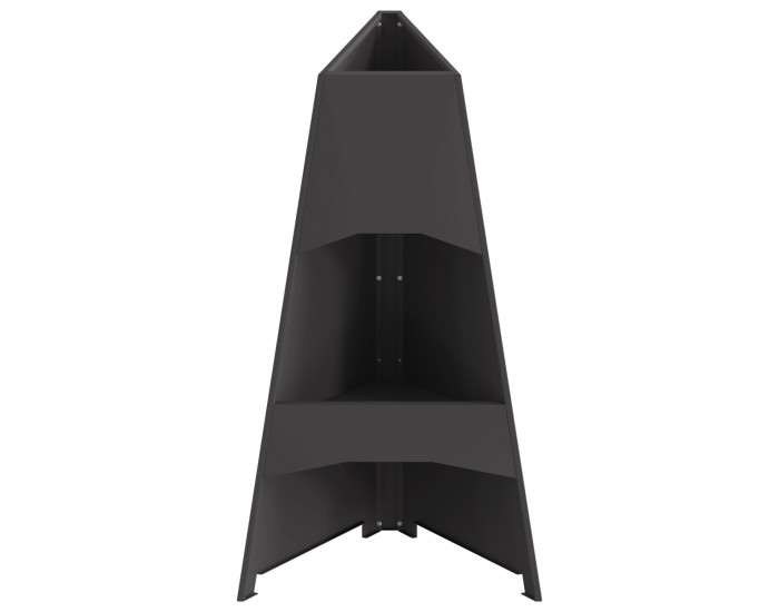 Sonata H Огнище Пирамида Черно 50x45x95 см Стомана