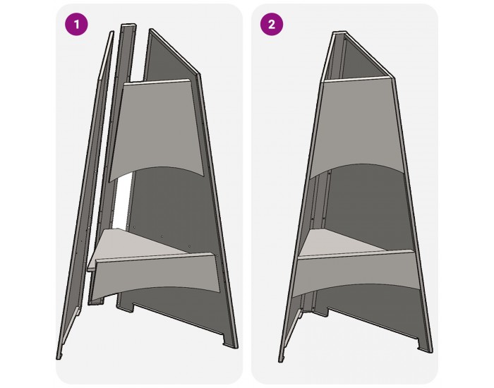 Sonata H Пиродж на огън Пирамида 50x45x95 см Износена стомана